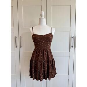 Size S Brown Aeropostale Dress With Flower Design